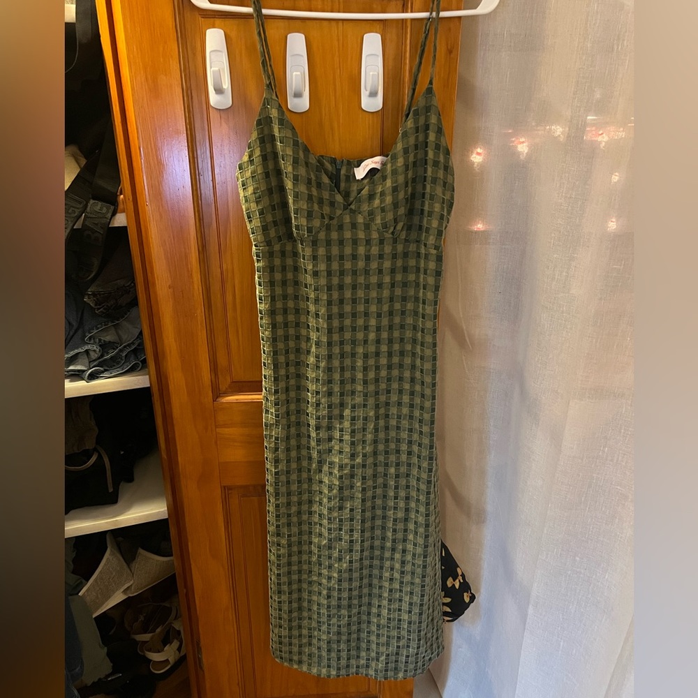 Lisa Says Gah Gingham Spaghetti Strap Dress